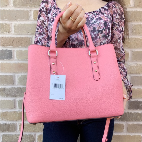 ‼️SALE‼️NWT Kate spade coral Satchel Crossbody - Picture 5 of 8